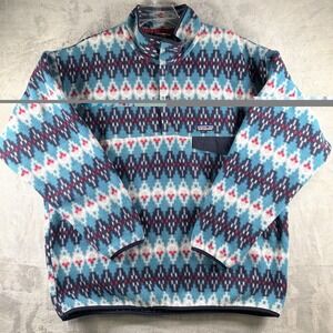 Patagonia Synchilla Snap-T Fleece Pullover Mens XL Blue Aztec Geometric Print